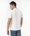 Polo manches courtes en jersey à petits motifs graphiques homme